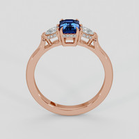 0.97 Ct. Blue Sapphire Ring, 14K Rose Gold 3