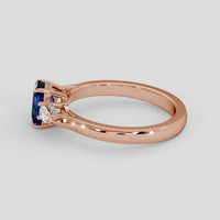 0.97 Ct. Blue Sapphire Ring, 14K Rose Gold 4