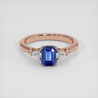 1.16 Ct. Blue Sapphire Ring, 14K Rose Gold 1