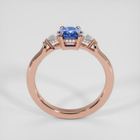 1.09 Ct. Blue Sapphire Ring, 14K Rose Gold 3