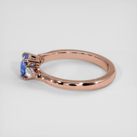 1.09 Ct. Blue Sapphire Ring, 14K Rose Gold 4