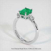 1.71 Ct. Emerald Ring, 18K White Gold 2