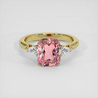 3.37 Ct. Padparadscha Sapphire Ring, 10K Yellow Gold 1