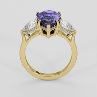 3.75 Ct. Violet Tanzanite Ring, 14K Yellow Gold 3