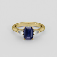 2.14 Ct. Blue Sapphire Ring, 14K Yellow Gold 1