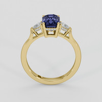 2.14 Ct. Blue Sapphire Ring, 14K Yellow Gold 3