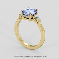 2.51 Ct. Violet Sapphire Ring, 14K Yellow Gold 2