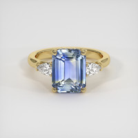 4.33 Ct. Bi Color Sapphire Ring, 14K Yellow Gold 1