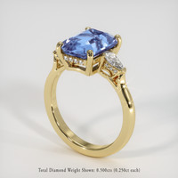 4.33 Ct. Bi Color Sapphire Ring, 14K Yellow Gold 2
