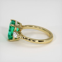 3.09 Ct. Emerald Ring, 18K Yellow Gold 4