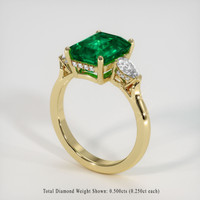 3.32 Ct. Emerald Ring, 18K Yellow Gold 2