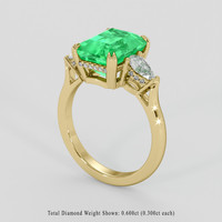 3.31 Ct. Emerald Ring, 18K Yellow Gold 2