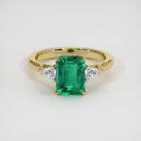 2.30 Ct. Emerald Ring, 18K Yellow Gold 1