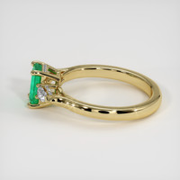 0.78 Ct. Emerald Ring, 18K Yellow Gold 4