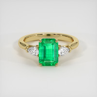1.75 Ct. Emerald Ring, 18K Yellow Gold 1