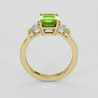 2.13 Ct. Green Peridot Ring, 18K Yellow Gold 3