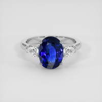 3.98 Ct. Blue Sapphire Ring, Platinum 950 1