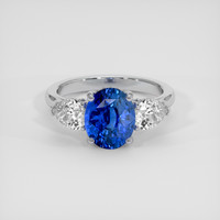 4.01 Ct. Blue Sapphire Ring, Platinum 950 1
