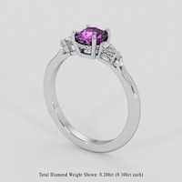 1.57 Ct. Purple Sapphire Ring, Platinum 950 2