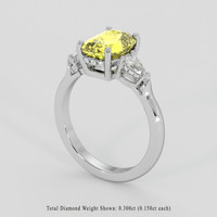 2.68 Ct. Yellow Sapphire Ring, Platinum 950 2
