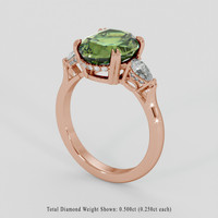 4.95 Ct. Green Sapphire Ring, 18K Rose Gold 2
