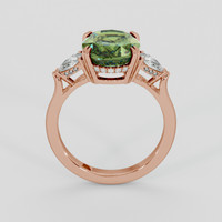 4.95 Ct. Green Sapphire Ring, 18K Rose Gold 3