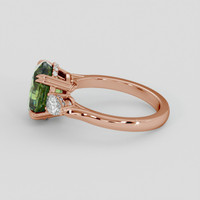 4.95 Ct. Green Sapphire Ring, 18K Rose Gold 4