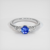 0.56 Ct. Blue Sapphire Ring, 10K White Gold 1