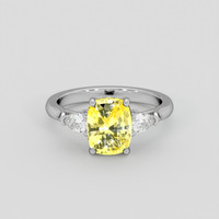 2.68 Ct. Yellow Sapphire Ring, 10K White Gold 1