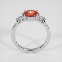 2.50 Ct. Padparadscha Sapphire Ring, 14K White Gold 3