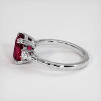 4.11 Ct. Ruby Ring, 14K White Gold 4