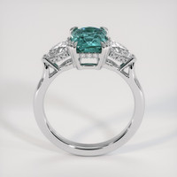 2.57 Ct. Bluish Green Sapphire Ring, 14K White Gold 3
