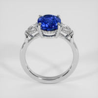 3.98 Ct. Blue Sapphire Ring, 18K White Gold 3