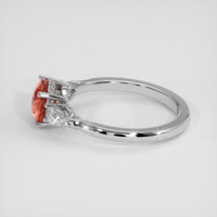 2.50 Ct. Padparadscha Sapphire Ring, 18K White Gold 4