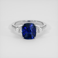 2.62 Ct. Blue Sapphire Ring, 18K White Gold 1