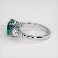 4.60 Ct. Bluish Green Sapphire Ring, 18K White Gold 4