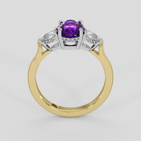 1.97 Ct. Pinkish Purple Sapphire Ring, 18K White & Yellow 3