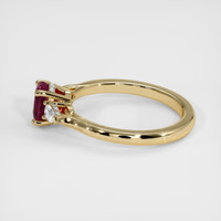 1.03 Ct. Reddish Pink Sapphire Ring, 10K Yellow Gold 4