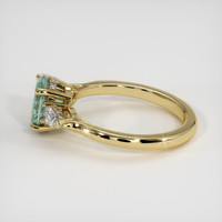1.38 Ct. Bluish Green Sapphire Ring, 10K Yellow Gold 4