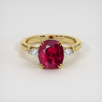 4.11 Ct. Ruby Ring, 14K Yellow Gold 1