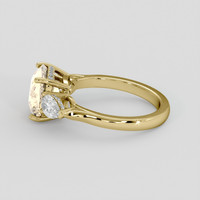 4.05 Ct. Peach Sapphire Ring, 14K Yellow Gold 4