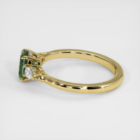 1.14 Ct. Bluish Green Sapphire Ring, 14K Yellow Gold 4
