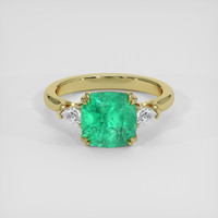 2.25 Ct. Emerald Ring, 18K Yellow Gold 1