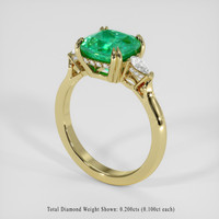 2.25 Ct. Emerald Ring, 18K Yellow Gold 2