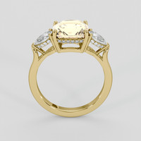 4.05 Ct. Peach Sapphire Ring, 18K Yellow Gold 3