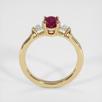 1.03 Ct. Reddish Pink Sapphire Ring, 18K Yellow Gold 3