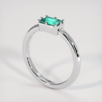 0.68 Ct. Emerald Ring, Platinum 950 2