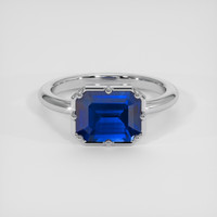 2.34 Ct. Blue Sapphire Ring, Platinum 950 1