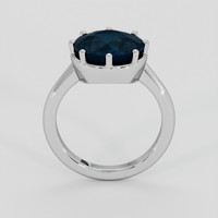 5.03 Ct. Bluish Green Sapphire Ring, Platinum 950 3
