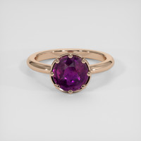 2.13 Ct. Pinkish Purple Sapphire Ring, 14K Rose Gold 1